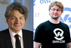 Thierry Breton, PDG d'Atos, et Octave Klaba, PDG d'OVH