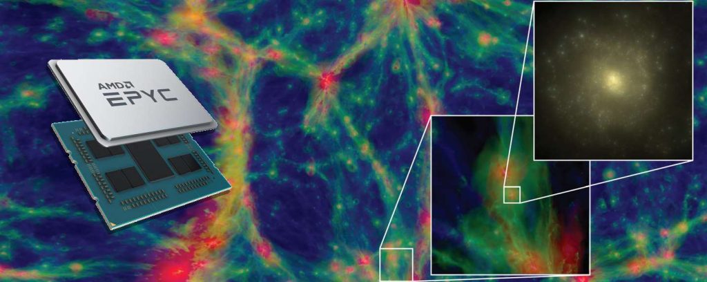L' ICC a choisi d'embarquer des processeurs AMD EPYC dans son HPC Cosma 8 pour bénéficier de plus de cœurs et de mémoire par nœuds indispensables à ses simulations cosmiques