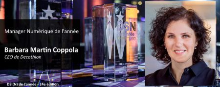 24 eme édition des trophées DSI(N) de l'année : Barbara Martin Coppola, CEO de Decathlon, est élue Manager Numérique de l'Année