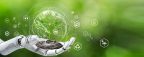 Sustainable,Development,Goal,(sdgs),Concept.,Robot,Hand,Holding,Small,Plants