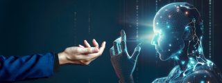 Human,Connection,And,Artificial,Intelligence,(ai),Concept,,Generate,Innovative,Futuristic