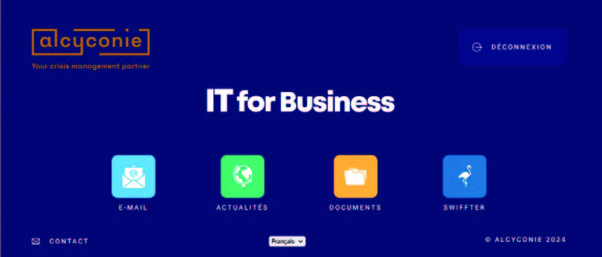 Alcyconie développe aujourd’hui des logiciels pour animer ses simulations, mais aussi supporter les équipes de gestion de crise lors de l’attaque et de la remédiation du système d’information.