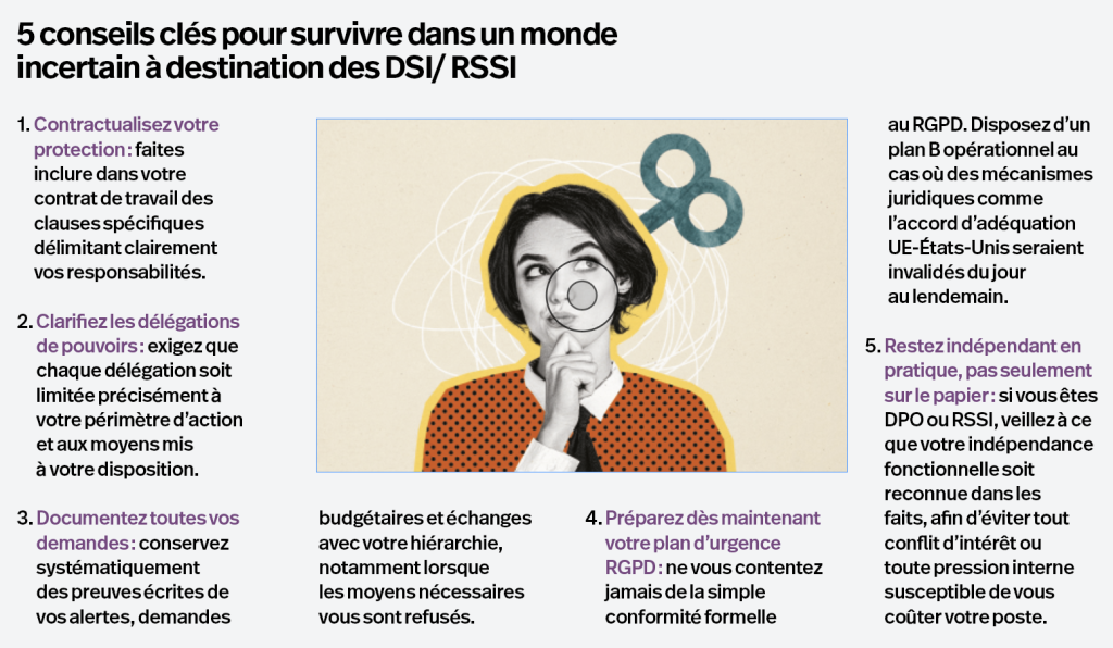 5 conseils clés pour survivre dans un monde incertain à destination des DSI RSSI DPO