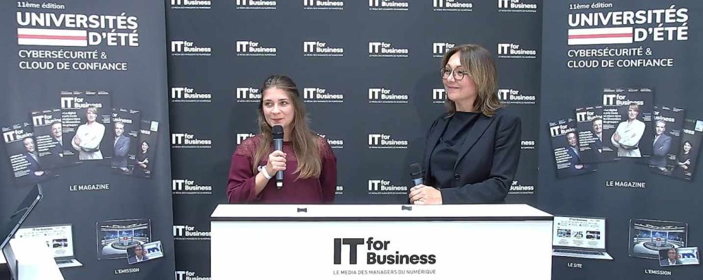 UECC Hexatrust 2025 : Severine Denys (Docaposte) et Margherita Issoire (Afnor) présentent le futur guide de décryptage des Lois Extra-Territoriales qui menacent les données et le business des entreprises européennes.