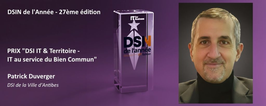 Patrick Duverger, DSI de la Ville d&rsquo;Antibes, Prix « IT & Territoire / IT au service du bien commun »