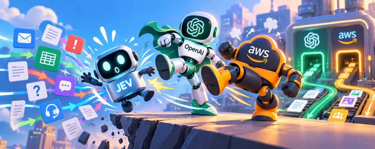 JEV déjà concurrencé par les géants de l'IA que sont OpenAI et Amazon/AWS